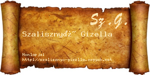 Szalisznyó Gizella névjegykártya