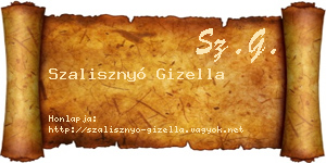 Szalisznyó Gizella névjegykártya
